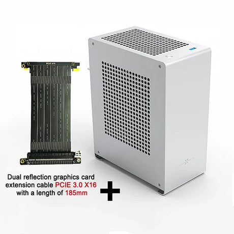 ZZAW A1P MINI-ITX Computer Case Aluminum Desktop Office Small Chassis Silver Support FLEX 1U Power Supply