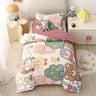 Baby Cartoon Print Bedding Set Duvet Covers Pillowcases Set Autumn Winter Warm Suede Bedclothes Bed Linen CP29