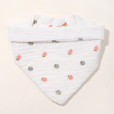 1/3Pcs Baby Headband Saliva Towel Set Floral Print Newborn Double Side Bibs Boys Girls Bandana Burp Cloths Feeding Smock Stuff