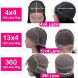 Straight Lace Front Wigs Human Hair 13x4 13x6 HD Transparent 360 Lace Frontal Wigs 5X5 6X4 Glueless Wig 4x4 Closure Wig