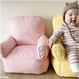 INS Children's Single Kindergarten Bean Bag Sofa Plaid Canvas Mini Chair Seat Early Education Institution Baby Furniture