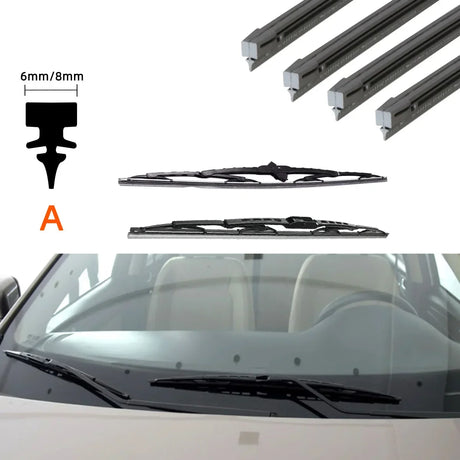 Car Wiper Rubber Strips Refill Wiper Blade Replacement Parts All Types Seasons Windshield Wiper Blades Blade Soft Car Accessorie