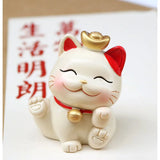 Creative Lucky Cat Car Pendant for Women Blessing Rearview Mirror Hanging Car Ornaments Lanyard Car Interior Accessories