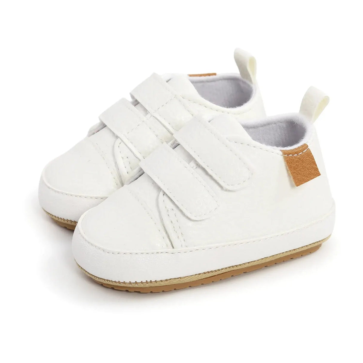 Meckior Baby Boys Girls Shoes Classic Unisex PU Leather Toddler Rubber Sole Anti-slip First Walkers Infant Moccasins Baby Shoes