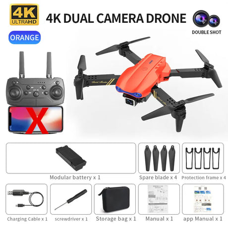 New Mini drone E99 4K WIFI HD camera FPV Foldable RC Aerial Photography quadcopter Toy Helicopter holiday gift for kids