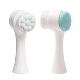 Facial Cleansing Brush, Dual-sided Silicone Pore Cleanser, Manual Foam Maker Soft Bristle Face Scrubber For Massage