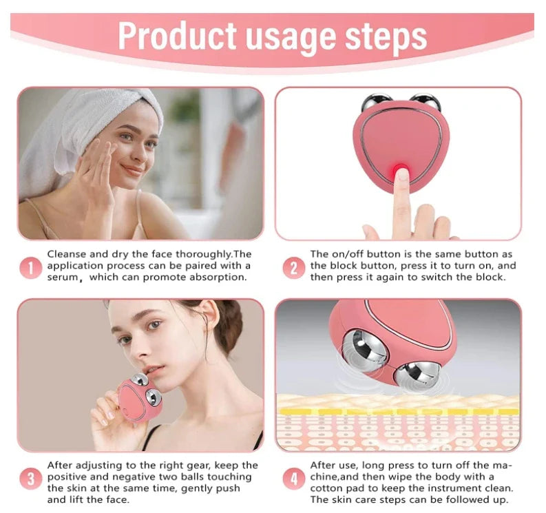 Ems Home Use Beauty Equipment Anti-aging Face Lifting Beauty Device Microcurrent Facial Toning Device Micro Current Face Lifting