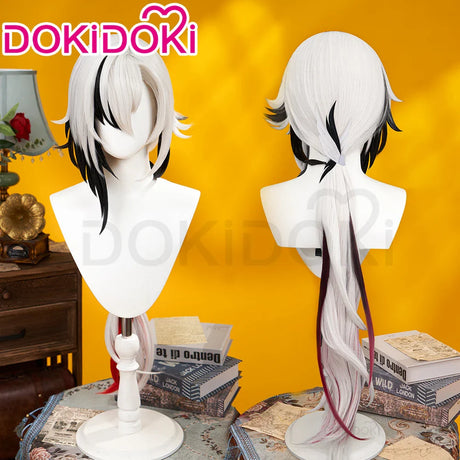 IN STOCK Arlecchino Wig Game Genshin Impact Fatui Harbinger Cosplay Wig DokiDoki Fontaine Halloween Arlecchino Gradient Wig