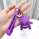 Pokemon Keychain Anime Figures Pikachu Cartoon Key Chain Charmander Psyduck Fashion Bag Keyring Pendant Accessories Toy Kid Gift