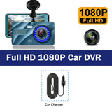 Car DVR 2 Cameras  4.0 Inches Dash Cam Car Video Recorder Auto Registrator Dvrs Dash Cam with Dual Ways Cameras car accessories