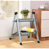 Fashion Home High Stools Kitchen Multifunctional Ladder Chair Anti-skid Pedal Folding Ladder Safety Load-bearing 2 Step Ladder