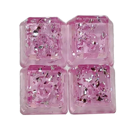 Backlit Keycaps Durable Resin Pink Foil Keycap OEM   Keycap for Gaming Mechanical Keyboard  Replaces