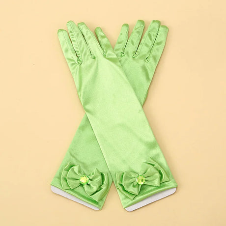 10Styles Big Bow Children’s Satin Gloves Elegant Sunscreen Princess Wedding Ceremony Party Stage Performance Hand Decoration