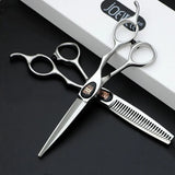 JOEWELL Professional Cobalt-5.5/ SCC-6.0 Inch Hair Barbers Tools Salon Jair Cutting Thinning Shears Set Of Female Bangs Scissors