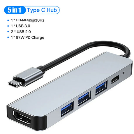 M.2 SSD HUB Dock Station USB HUB with Disk Storage Function USB Type C to HDMI-Compatible Laptop For Macbook Pro Air M1 M2