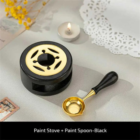 Wood Stove Seal Spoon Decoration Gift DIY Craft Supplie Sealed Melt Safety Heater Envelope Furnace Wax Seal Wax Stamp With Spoon