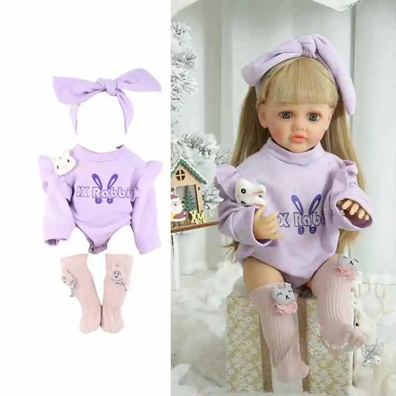 Doll Clothes for 55cm Dolls 22inch Doll's Clothing Sweater Dress Overall  DIY Toy Dolls Outfit for Dolls Clothes Accessories