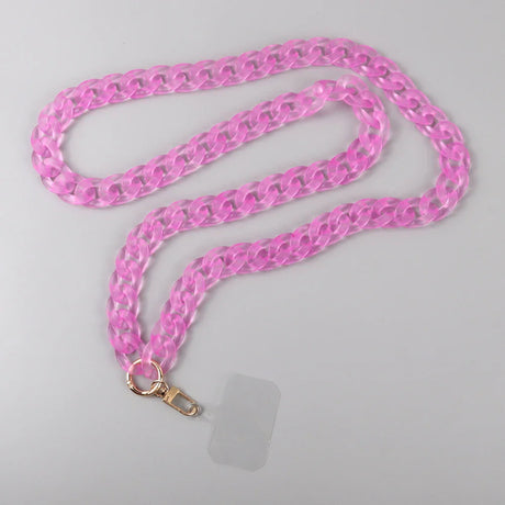 FishSheep 12 Colors Frosted Acrylic Chain Crossbody Phone Lanyard Rope for Women Portable Mobile Anti-lost Cell Phone Link Strap