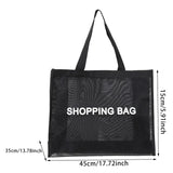 Transparent Nylon Mesh Shopping Bag Large Capacity Shoulder Handbag For Shopping Bags Breathable Beach Travel Storarge Bag