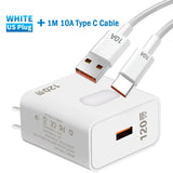 120W USB Charger Quick Charge QC3.0 USB C Cable Type C Cable For iPhone Huawei Samsung Xiaomi Mobile Phone Fast Charging Charger