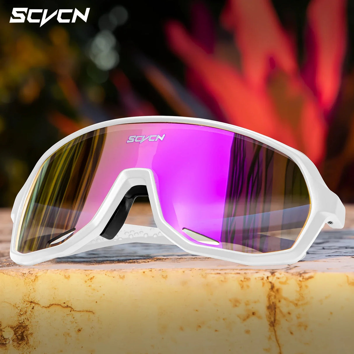SCVCN-Sunglasses for Men Sport Cycling Glasses Bike Mountain Bicycle Hiking Camping Golf UV400 Protection Glasses Women Baseball