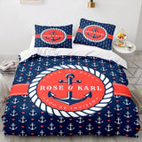 Marine Anchor Bedding Set Ocean Sea 3d Duvet Cover Sets Comforter Bed Linen Twin Queen King Single Size Blue Ship Vessel Kids