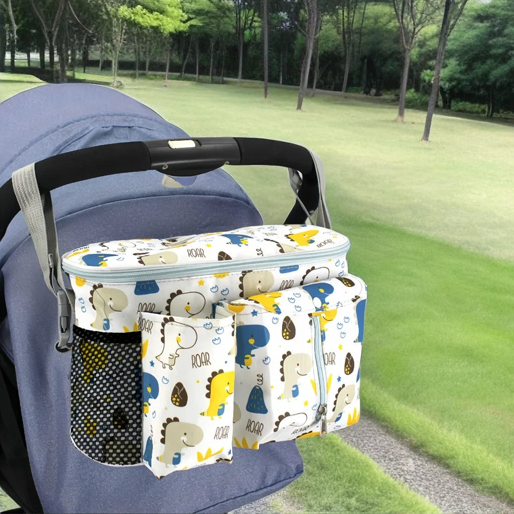 Baby Stroller Organizer Baby Diaper Bag Tote - Mommy Bag 2 Insulated Cup Holder, Adjustable Shoulder Strap, Large capacity