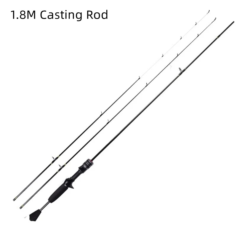 Mavllos Delicacy Solid Tip Bass Spinning Rod, Carbon Ultralight BFS Casting Rod Lure 0.6-8g/0.8-10g UL/L Tips Trout Fishing Rod