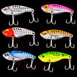 16 Pcs Metal VIB 7g-10g-15g Fishing Lure Set Vibration Spoon Spinner Lures Crankbait Bass Artificial Hard Bait Blade VIB Tackle