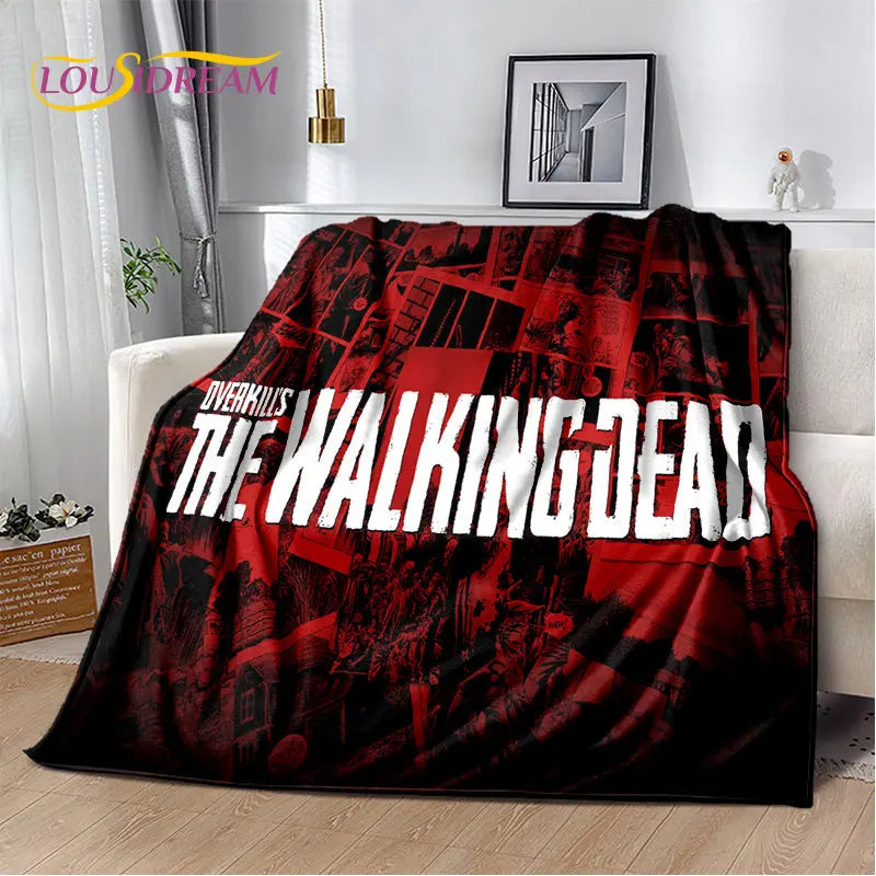 The Walking Dead Horror Soft Plush Blanket,Flannel Blanket Throw Blanket for Living Room Bedroom Bed Sofa Picnic Cover Bettdecke