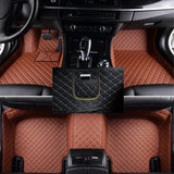 Custom Car Floor Mats for Hyundai Palisade 2020-2023 Years Artificial Leather Phone Pocket Carpet Interior Car Accessories