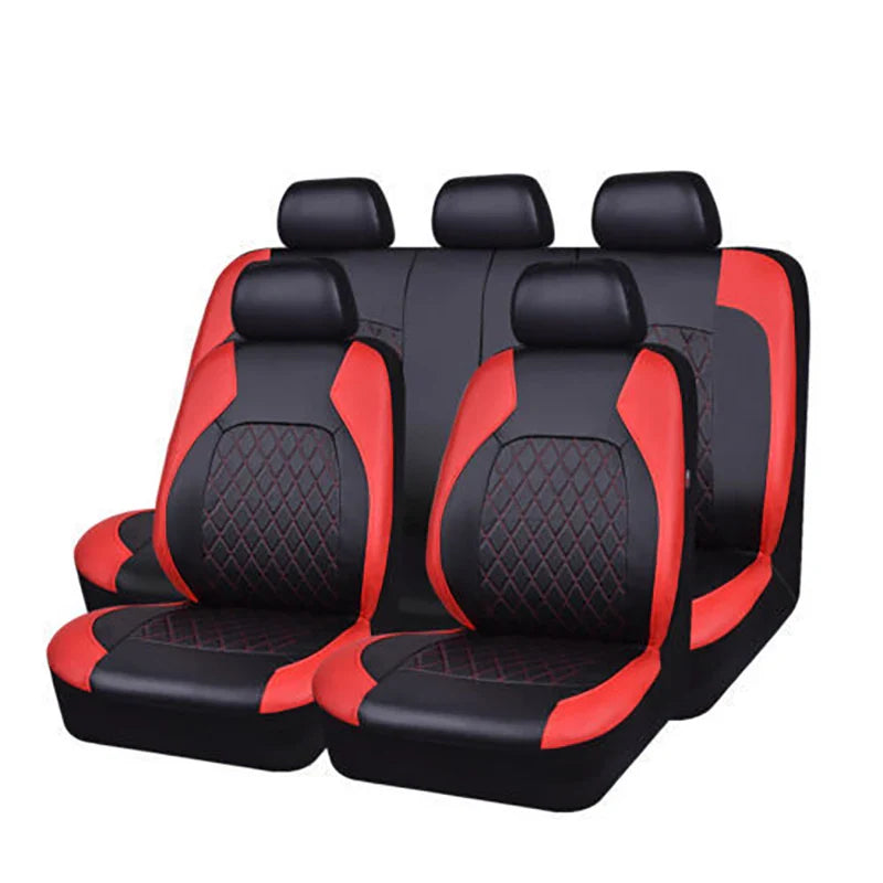 PU Leather Luxury Quality Four Seasons Universal Full Car Seat Covers Airbag Compatible Waterproof Interior Accessories