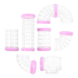 Hamster Tubes Glider Tool Cage Pink Hideaway Maze Accessories Outer Pets Hut Exercising Rats Playground Plastic Hedgehogs