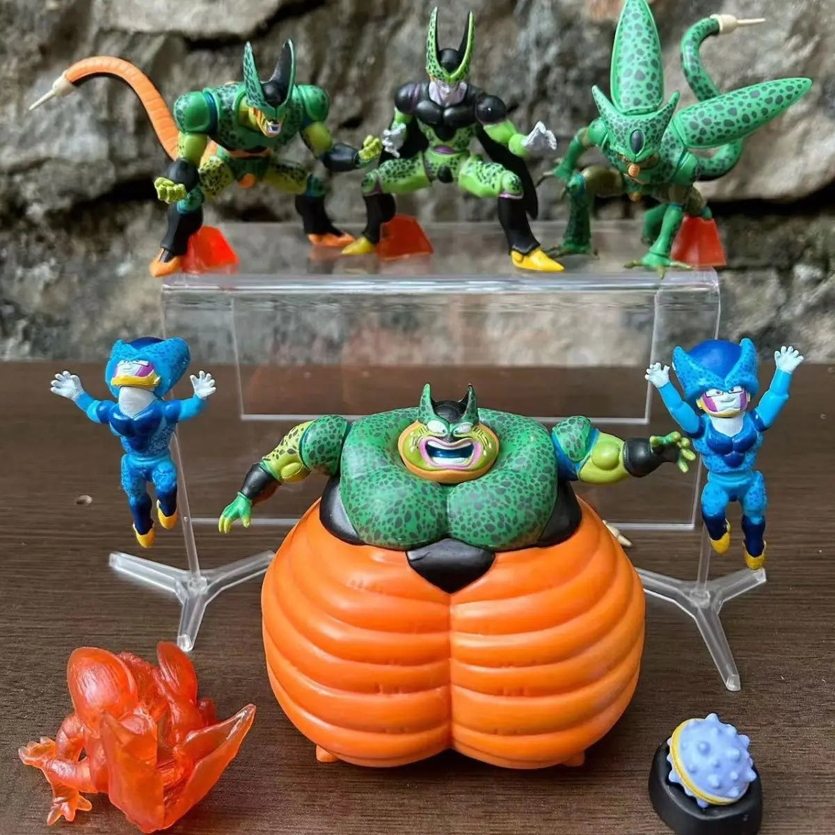 8pcs Japanese Anime Dragon Ball Cell Ultimate Shape Super Saiyan Action Figures Pvc Collectible Model Toys For Kids Gifts