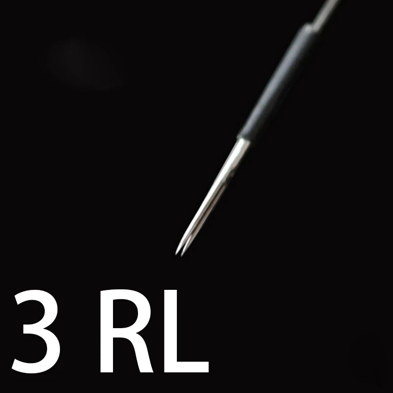 Traditional Tattoo Needles 1/3 /5RL  0.35mm*5cm Needle and Caps Disposable Sterilized For dermografo universal Eyebrow Machine