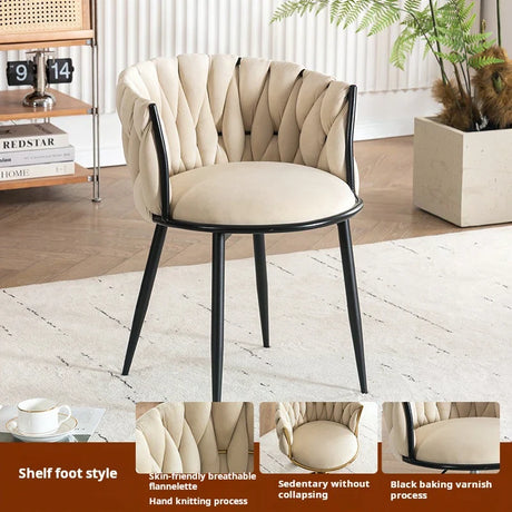 Living room velvet Armchair Fashion Design coffee chair Bedroom makeup chair back lift swivel Nail dressing chair home furniture