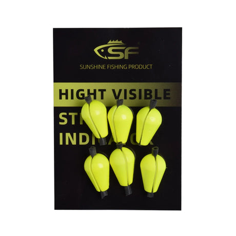 SF 6Pcs Fly Fishing Strike Indicator Foam Material Teardrop Floating Bobber Indicator