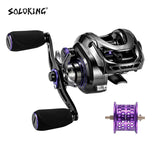 SOLOKING GKA200 Pro Baitcasting Reel Fishing Reels7.1/8.1 Gear 9KG Drag Power 6+1 BB Drag Clicker Sound Baitcaster Reel Betriel