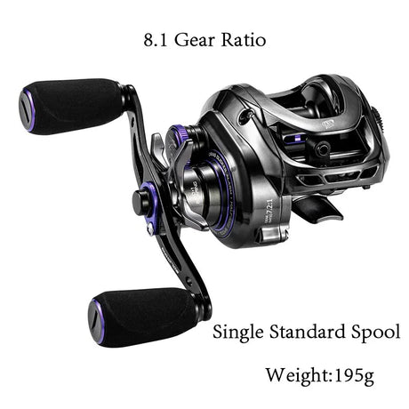 SOLOKING GKA200 Pro Baitcasting Reel Fishing Reels7.1/8.1 Gear 9KG Drag Power 6+1 BB Drag Clicker Sound Baitcaster Reel Betriel