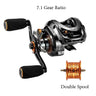 SOLOKING GKA200 Pro Baitcasting Reel Fishing Reels7.1/8.1 Gear 9KG Drag Power 6+1 BB Drag Clicker Sound Baitcaster Reel Betriel