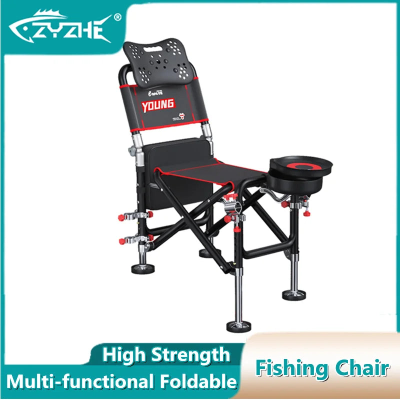 ZYZ Foldable Fishing Chair Multifunctional Suitable For Different Terrains Strong Load-Bearing Portable Folding Camping Chair