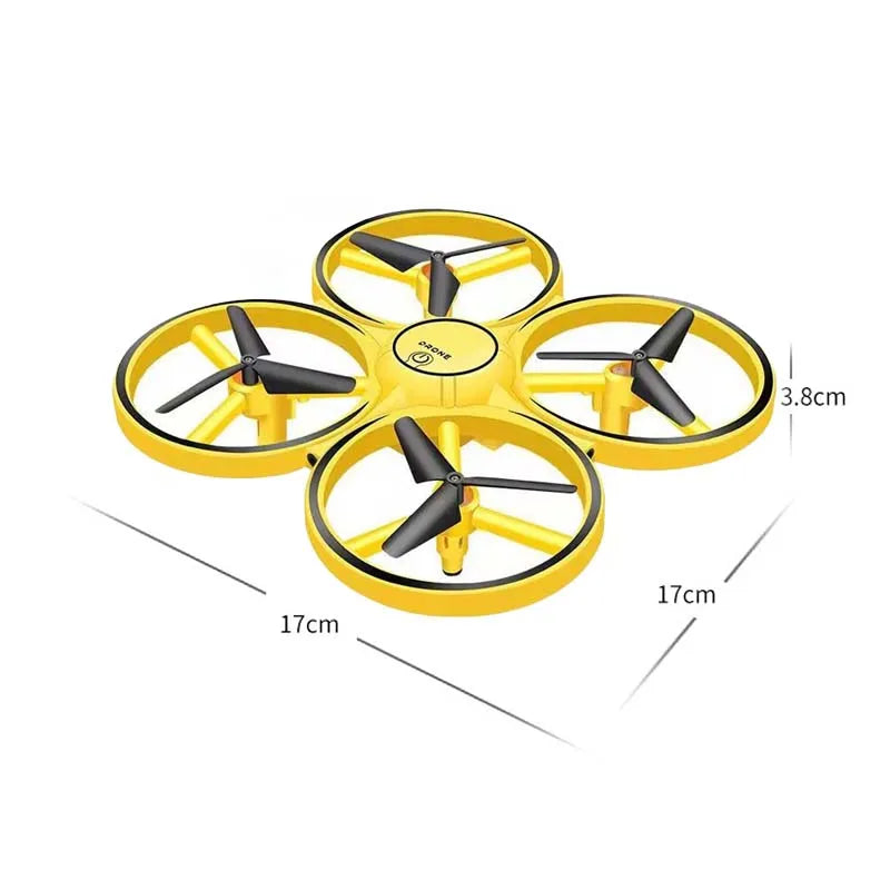 Hand Controlled Drone RC Mini Quadcopter Gesture Flying LED Lights Altitude Hold Watch Control Children Toys Birthday Gifts