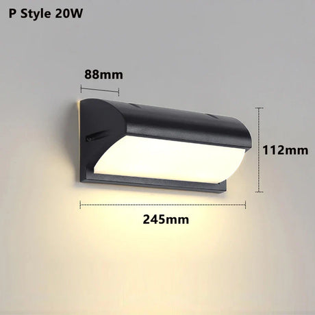 Led Outdoor Wall Light Waterproof IP65 Motion Sensor Led Outdoor Lighting Porch Lights Balcony Garden Lights Outdoor Wall Lamp