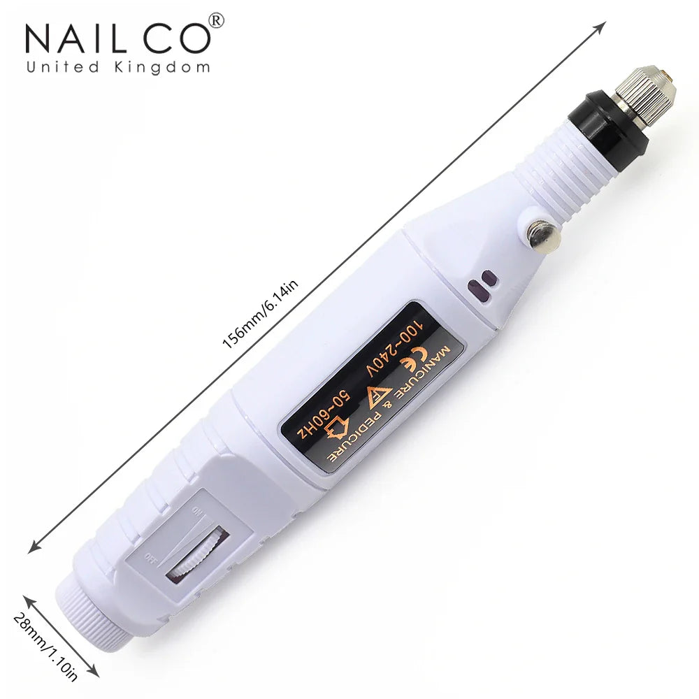 NAILCO Polishing Tools Nail Drill File Portable Equipment Professional 20000RPM Electric Nail Drill Machine Set Pedicure Remove