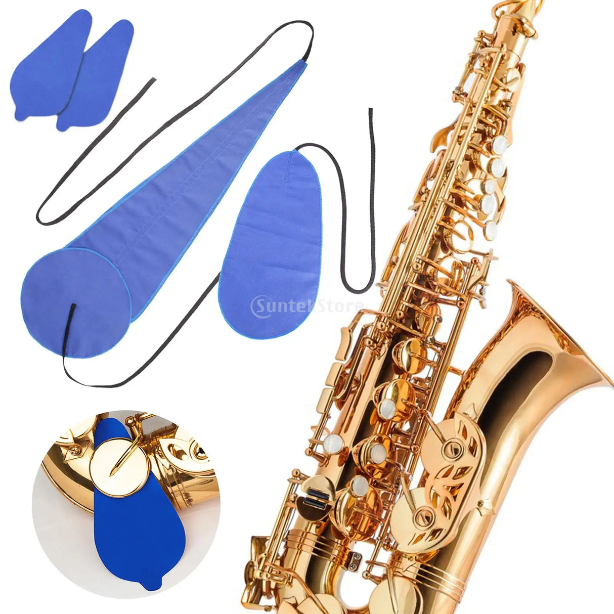 Saxophone Clean Kits 10 in 1, Sax Cork Grease Thumb Rest Cleaning Brush Screwdriver Reed Case Alto Sax Cleaning Care Tool