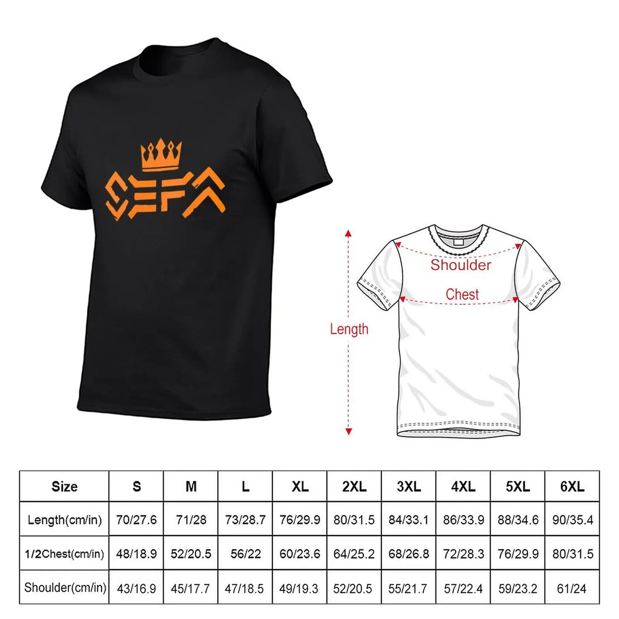 New Sefa merch T-Shirt plain t-shirt kawaii clothes t shirt man funny t shirts for men