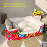 Washable Cozy Plush Pet Bed Winter Warm Flower Fluffy Indoor Dog Bed Kennel Mattress Removable Niche Pour Chien Furniture