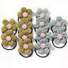 12Pcs/bag Girls Elastic Flower Hair Bands Sweet Hair Ties Children Ponytail Holder Rubber Band Headband Kids Hair Accessories