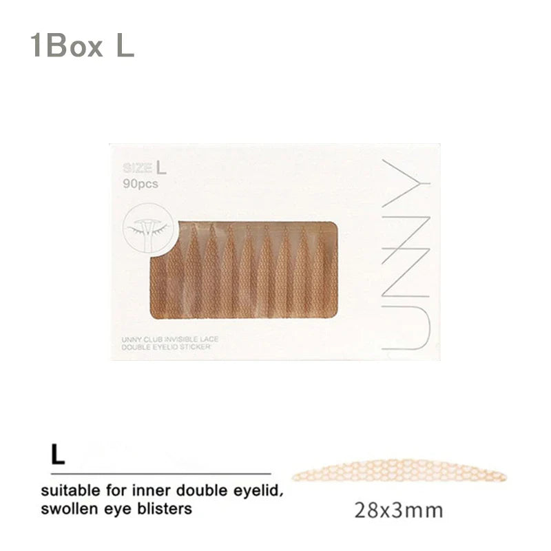 UNNY Eyelid Tape Sticker Invisible Double Fold Eyelid Lace Paste Clear Beige Stripe Self-adhesive Eye Tape Skin Care Tools