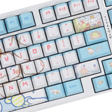 Yugui Dog Cute Key Caps Replaceable Cherry Profile PBT Sublimation for 61/63/64/67/68/78/84/87 Mechanical Keyboard Full Set